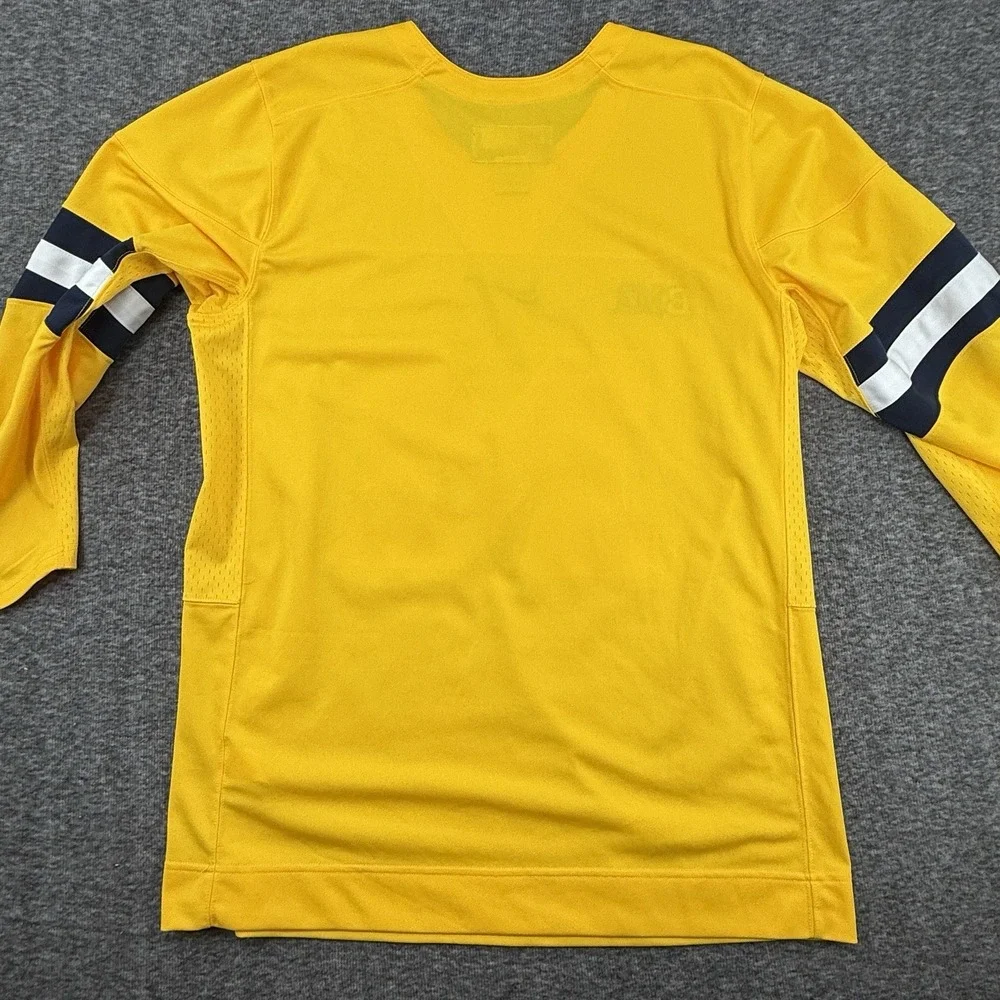 Nike Team Michigan Wolverines Authentic Hockey Jersey Mens Size L Yellow B1G